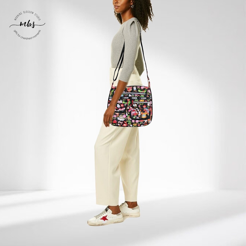 LeSportsac x tokidoki Citta Rosa Deluxe Everyday Crossbody Bag Black